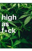 High As F*ck: A Cannibis Journal, Log Your Reviews of Different Strains of Weed in This Handy Book