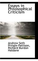 Essays in Philosophical Criticism