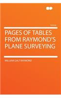 Pages of Tables from Raymond's Plane Surveying