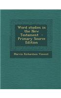 Word Studies in the New Testament - Primary Source Edition