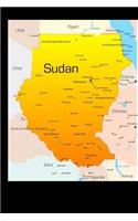 Map of the Sudan Journal: 150 Page Lined Notebook/Diary: (English)
