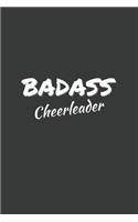 Badass Cheerleader: 6x9 Inch Journal Diary Notebook 110 Blank Lined Pages Cheerleading Gift