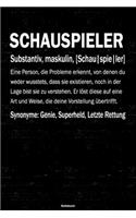 Schauspieler Notizbuch