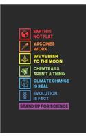 Stand Up for Science: Dotted Bullet Notebook (6" x 9" - 120 pages) Science Themed Notebook for Gift / Daily Activity Journals / Diary