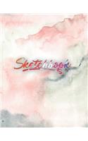 Sketchbook Journal for Girls: 120 Pages of 8.5"x11" Blank Paper for Drawing, Sketching and Creative Doodling. Personalized Artist Notebook and Sketchbook Journal