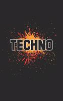 Techno: DIN A5 Notizbuch liniert
