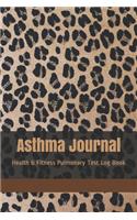 Asthma Journal: Respiratory Function Test Diary, Health & Fitness Pulmonary Test Log Book, Leopard Print Pattern Medical Journal Tracker