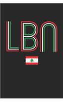 Vintage Lebanon Notebook - Lebanon Diary - Retro Lebanese Flag Journal - Lebanon Gifts