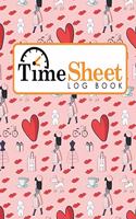 Time Sheet Log Book: Employee Time Tracking Software, Timesheet Daily, Time Record Sheet Template, Work Hours Tracker Machine, Cute Paris Cover