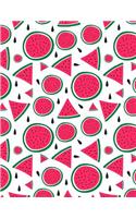 Watermelon Notebook Grid: Cute Fruit Grid Paper Page Journal Squared Graph Sheet Graphing Doodling Drawing Sketching Journaling For Kids Teen Girl Artist Women Lady For Writi(8 Watermelon Notebook Grid)