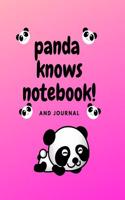 Panda Knows Notebook and Journal for Kids. Blank Lined for Writing.