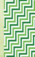 Green and White Pattern 100 Pages 8.5 X 11 Journal Notebook