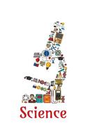 2017, 2018, 2019 Weekly Planner Calendar - 70 Week - Geek Out: Science, Microscope, DNA, Science Gear