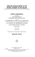 Inspector General's report on the Housing Authority of New Orleans