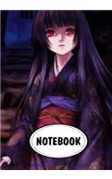 Notebook: Dot-Grid, Graph Grid, Lined, Blank Paper: Anime girl 08: Journal Diary, 110 pages, 7" x 10" (Notebook Journal)