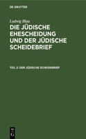 Der Jüdische Scheidebrief: (German)