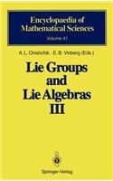 Lie Groups and Lie Algebras III