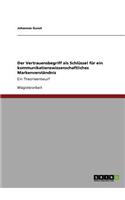 Der Vertrauensbegriff als Schlüssel für ein kommunikationswissenschaftliches Markenverständnis