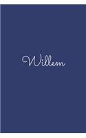 Willem: notebook with the name on the cover, elegant, discreet, official notebook for notes, dot grid notebook,