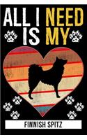 All I Need Is My FINNISH SPITZ: Dog - This is Perfect Cool Funny Humor Gifts For Finnish Spitz Dog Lovers - Best Gift For Mom Dad Father Mother Finnish Spitz Lover For Birthday/Val