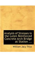 Analysis of Stresses in the Luten Reinforced Concrete Arch Bridge