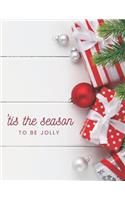 Tis The Season To Be Jolly: Christmas Photo Album Journal To Fill In With Pictures, Pre-Printed Holiday Scrapbook Layouts