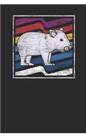 Wombat Retro Colorful: Wombats Notebook, Blank Lined (6 x 9 - 120 pages) Animal Themed Notebook for Daily Journal, Diary, and Gift