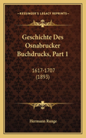Geschichte Des Osnabrucker Buchdrucks, Part 1