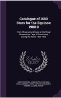 Catalogue of 1680 Stars for the Equinox 1900-0
