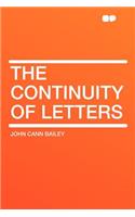 The Continuity of Letters