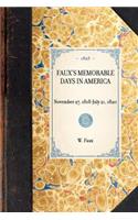 Faux's Memorable Days in America