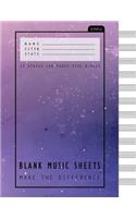 Blank Music Sheets: Purple Tone Music Cover Design - 12 Stave 100 Pages, 8.5x11 Inches: Perfect Binding: Purple Tone Music Cover Design - 12 Stave 100 Pages, 8.5x11 Inches: Perfect Binding