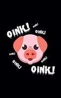 Oink! Oink: 6x9 Pig - dotgrid - dot grid paper - notebook - notes