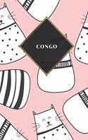 Congo: Carnet de voyage ligné - Journal de voyage pour hommes et femmes avec lignes