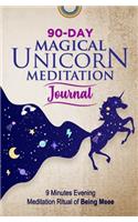 Vintage 90-Day Magical Unicorn Meditation Journal 9 Minutes Evening Meditation Ritual of Being Meee 100 Pages 5.25