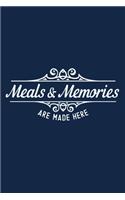 Meals & Memories Are Made Here: Blank Lined Notebook: Baking Gift Culinary Student Gift 6x9 110 Blank Pages Plain White Paper Soft Cover Book