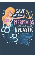 2020 Week To View Dated Planner Diary: 6x9 Inches Paperback Save The Mermaids Recycle Your Plastic Bags and Straws Ocean Conservation