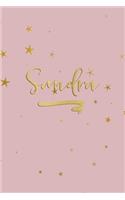 Sandra: Personalized Journal to Write In - Rose Gold Line Journal