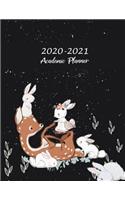 2020-2021 Academic Planner: Pretty Animals Lover, Two year Academic 2020-2021 Calendar Book, Weekly/Monthly/Yearly Calendar Journal, Large 8.5" x 11" Daily journal Planner, 24 