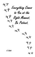 Everything Comes to You at the Right Moment. Be Patient.: Journal