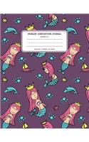 Primary Composition Journal Grades K-2: Cute Mermaid Handwriting & Drawing for Kids Drawing Space and Dashed Mid Line for Kindergarten Creative Story Education School Teacher Supplies 8.5x(1 Primary Story Journal)