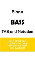 Blank Bass TAB and Notation