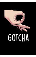 Gotcha: Haha Made You Look Funny Finger Circle Game College Ruled Lined Paper Composition Notebook with Softcover - Notes Journal to Write in for School Tea