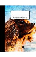 Composition Notebook: 120 Pages College Ruled Large Notebook Dog Design