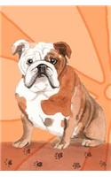 Journal Notebook For Dog Lovers, English Bulldog Sitting Pretty 7