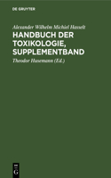 Handbuch Der Toxikologie, Supplementband