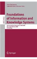 Foundations of Information and Knowledge Systems