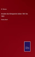 Annalen des Königreichs Italien 1861 bis 1863