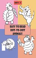 Easy to Read Dot-to-Dot Animals