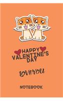 Cute Cats Valentine's Day Gift for Cat lovers Notebook journal